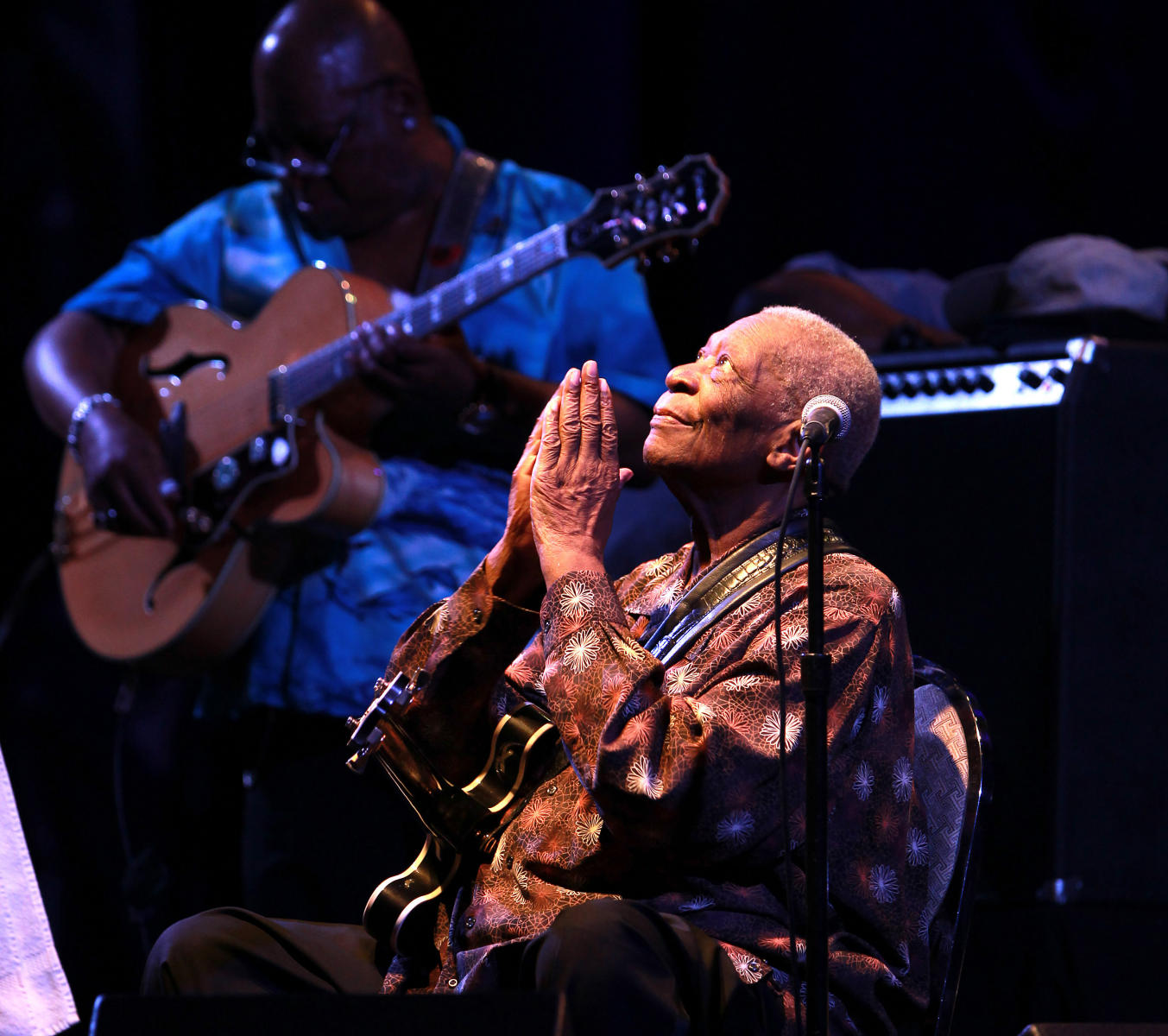 The late B.B. King during one of his las performances, San Diego, CA