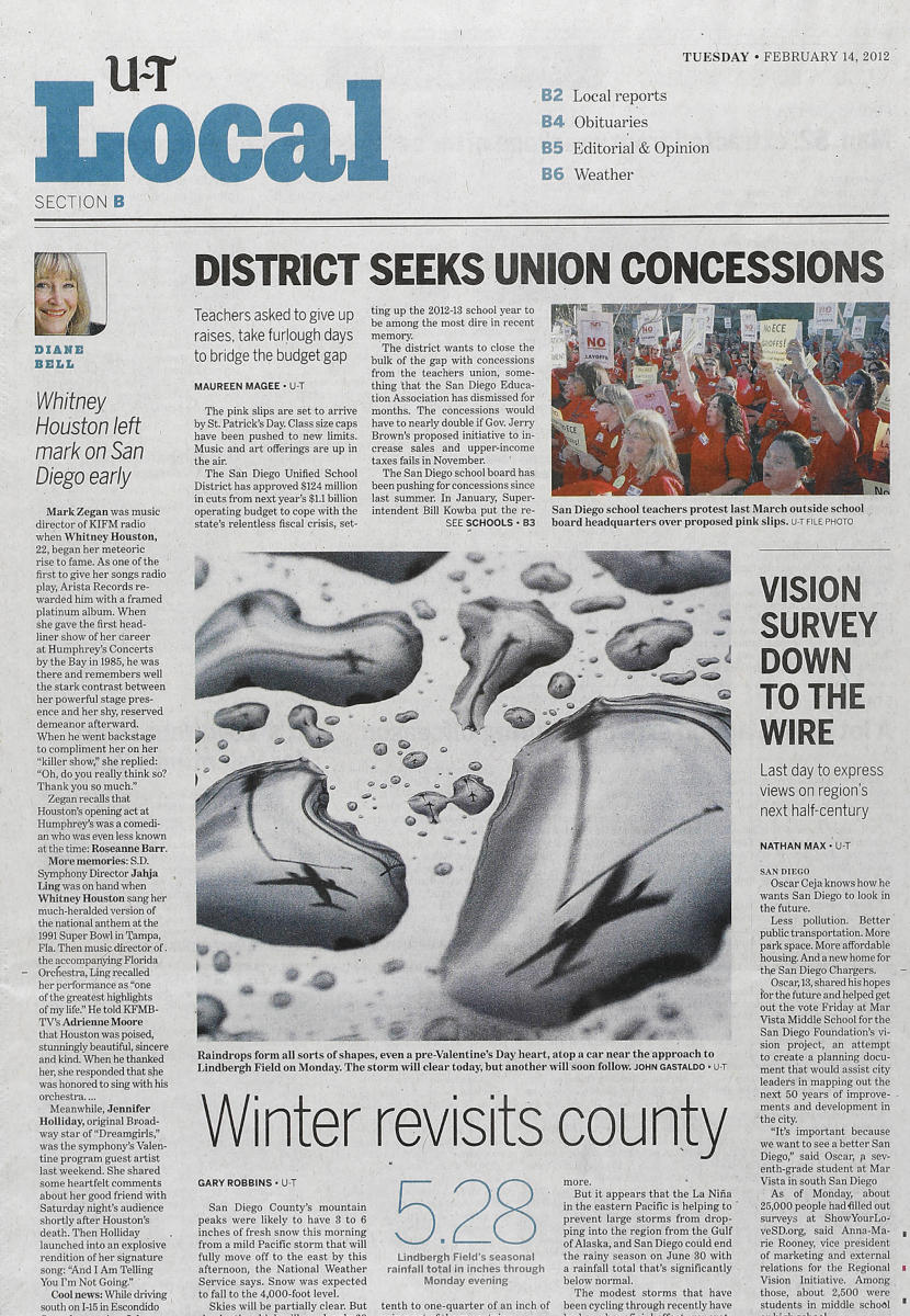 As seen in The San Diego Union-Tribune newspaper, San Diego's only daily newspaper.  : In Print : Corporate and Event Photographer