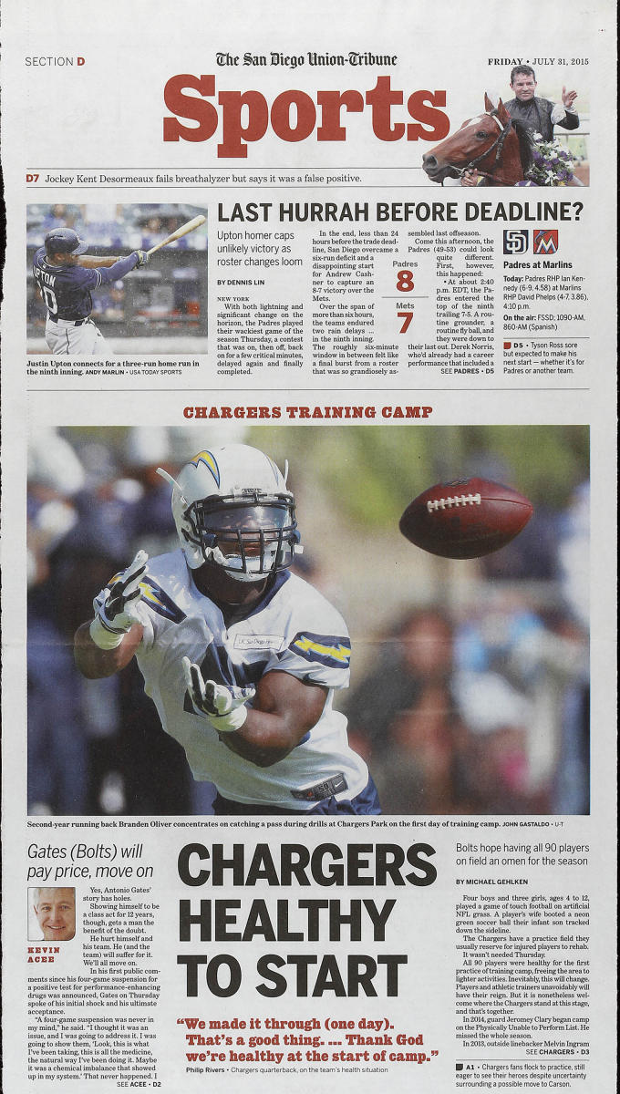 As seen in The San Diego Union-Tribune newspaper, San Diego's only daily newspaper.  : In Print : Corporate and Event Photographer