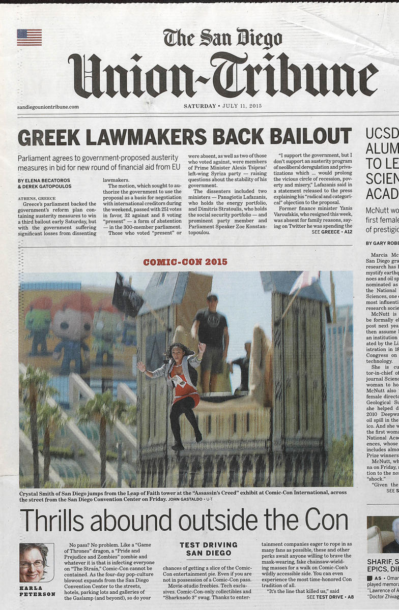 As seen in The San Diego Union-Tribune newspaper, San Diego's only daily newspaper.  : In Print : Corporate and Event Photographer