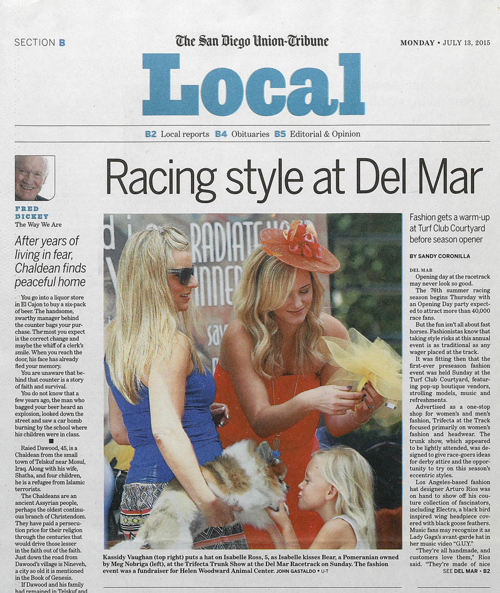 As seen in The San Diego Union-Tribune newspaper, San Diego's only daily newspaper. 