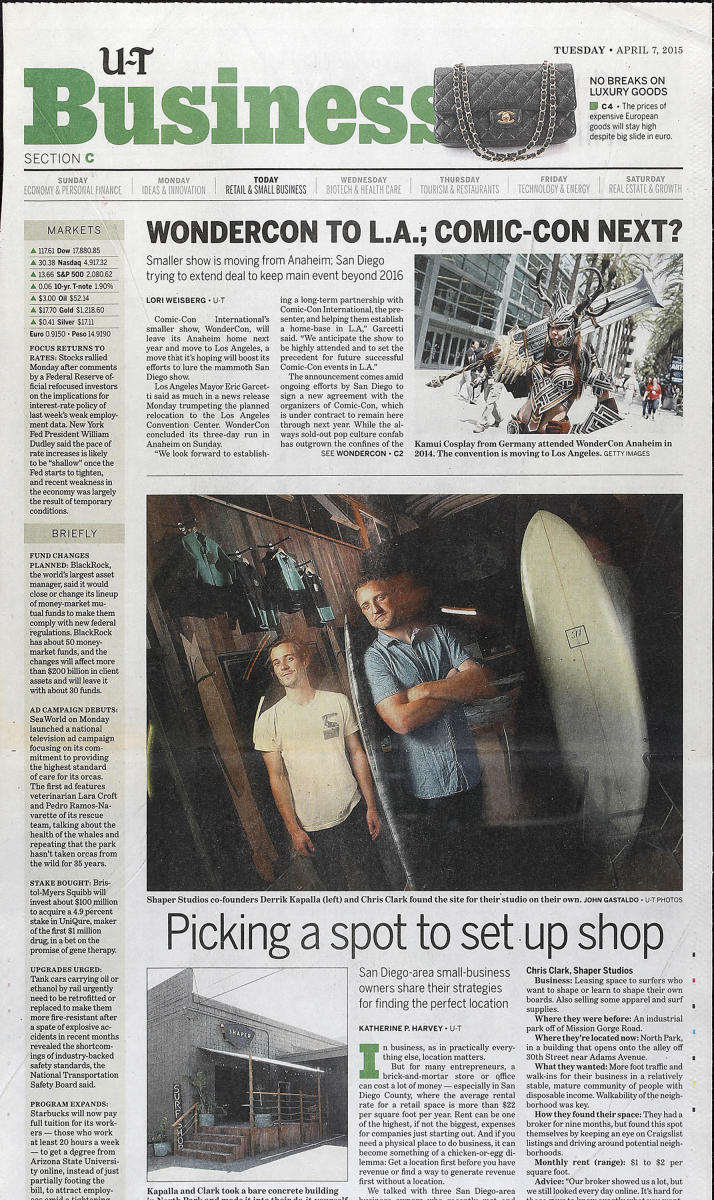 As seen in The San Diego Union-Tribune newspaper, San Diego's only daily newspaper.  : In Print : Corporate and Event Photographer