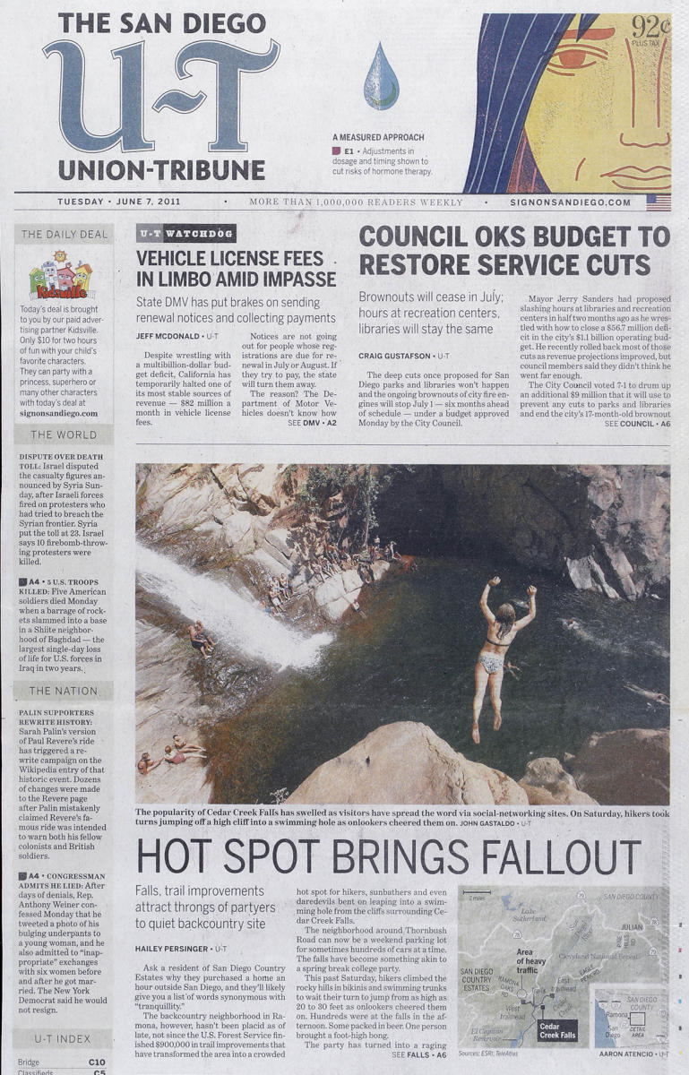 As seen in The San Diego Union-Tribune newspaper, San Diego's only daily newspaper.  : In Print : Corporate and Event Photographer