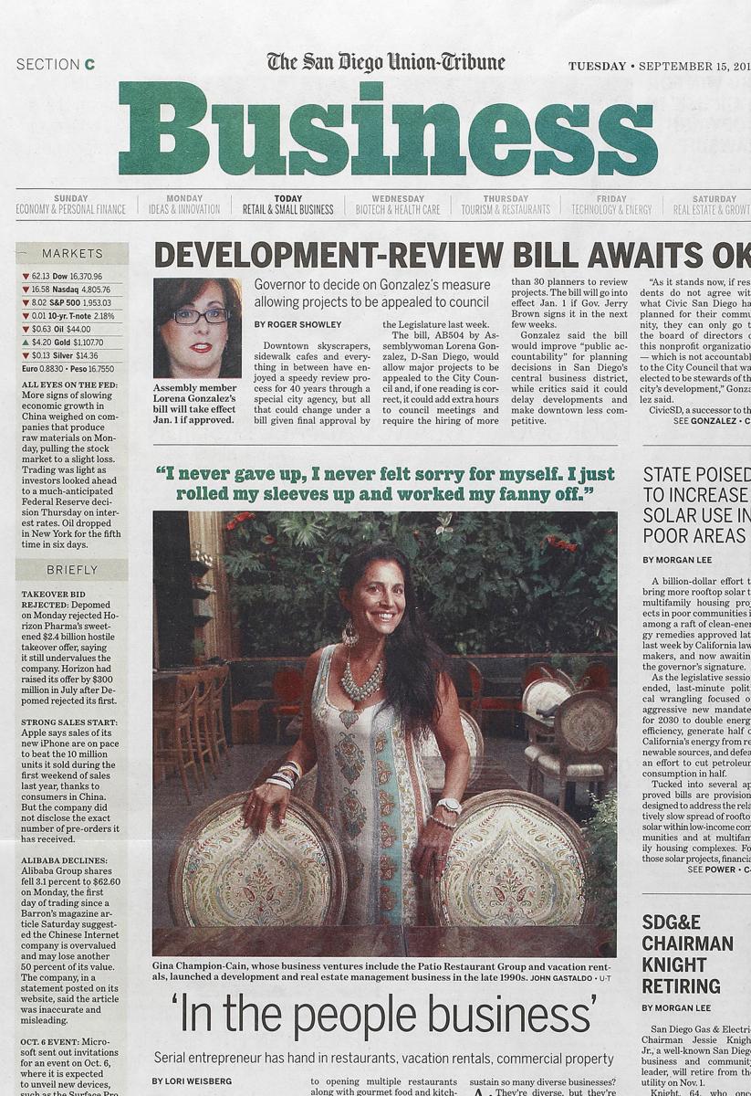 As seen in The San Diego Union-Tribune newspaper, San Diego's only daily newspaper.  : In Print : Corporate and Event Photographer
