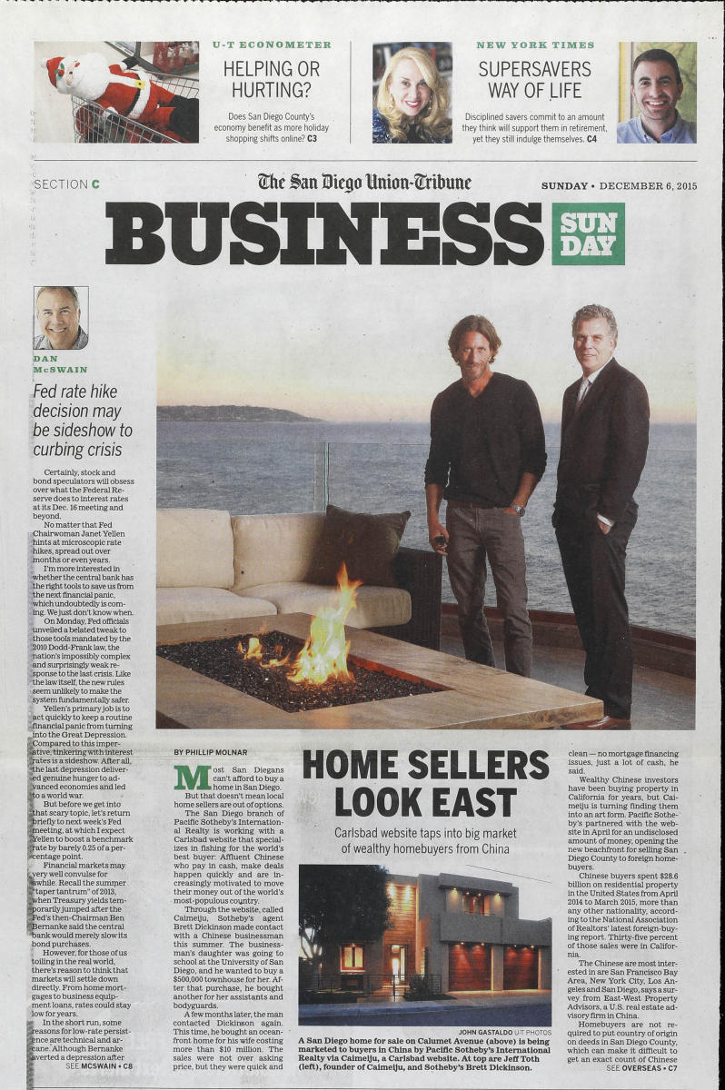 As seen in The San Diego Union-Tribune newspaper, San Diego's only daily newspaper.  : In Print : Corporate and Event Photographer