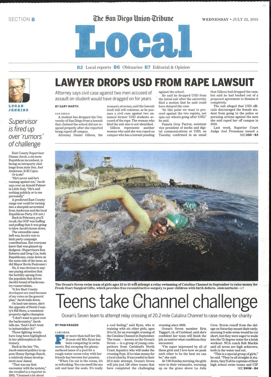As seen in The San Diego Union-Tribune newspaper, San Diego's only daily newspaper.  : In Print : Corporate and Event Photographer