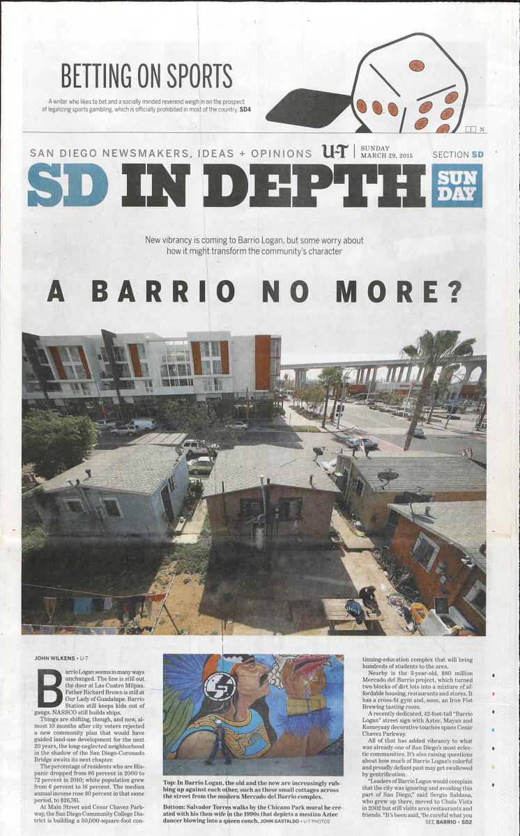 As seen in The San Diego Union-Tribune newspaper, San Diego's only daily newspaper. 