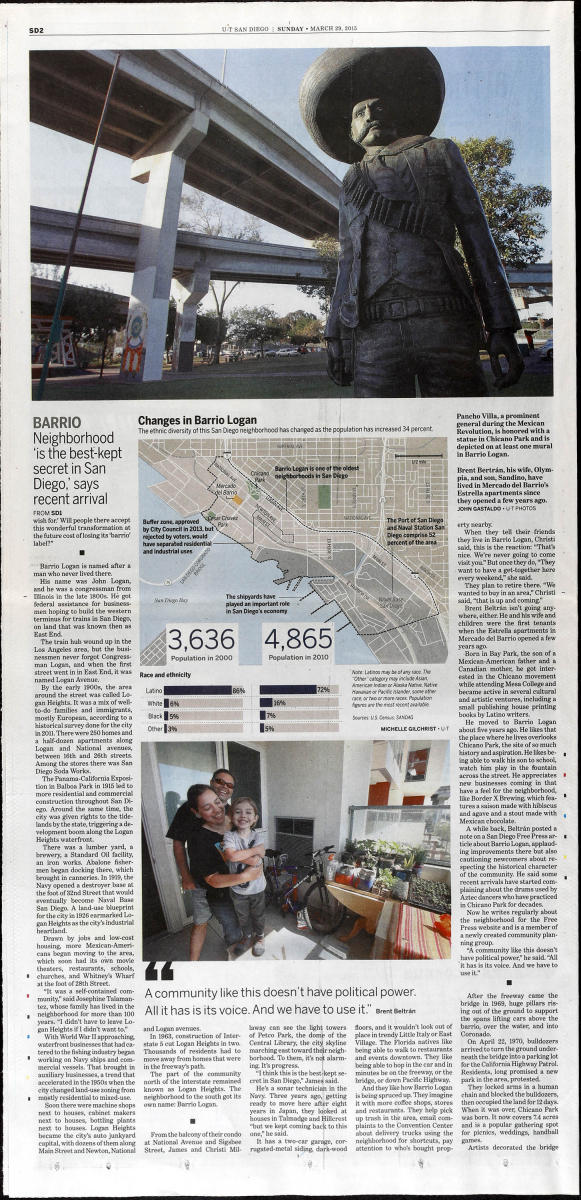 As seen in The San Diego Union-Tribune newspaper, San Diego's only daily newspaper. 