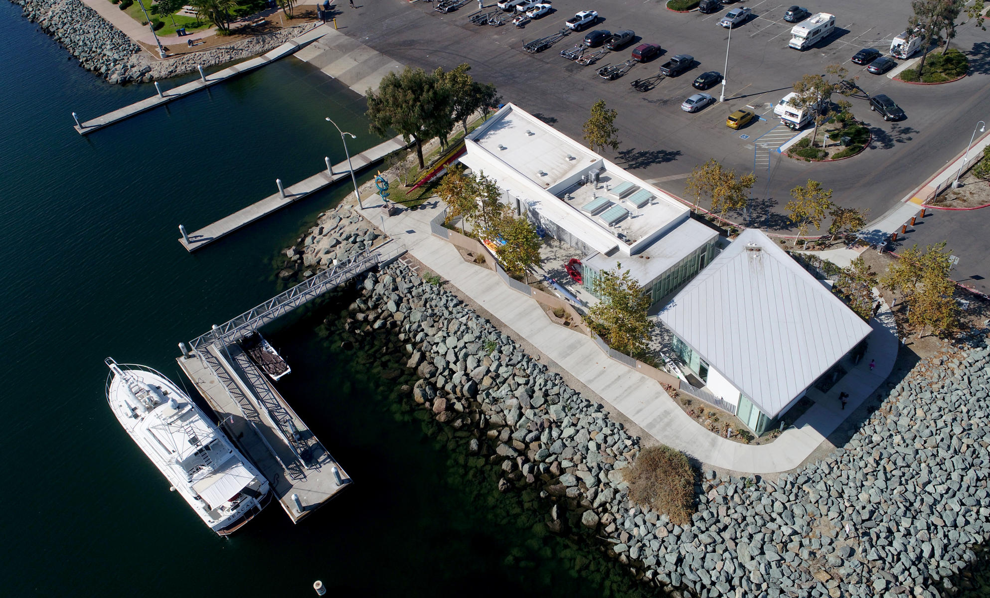 National City, CA Public Use building and dock  : Dronework : Corporate and Event Photographer
