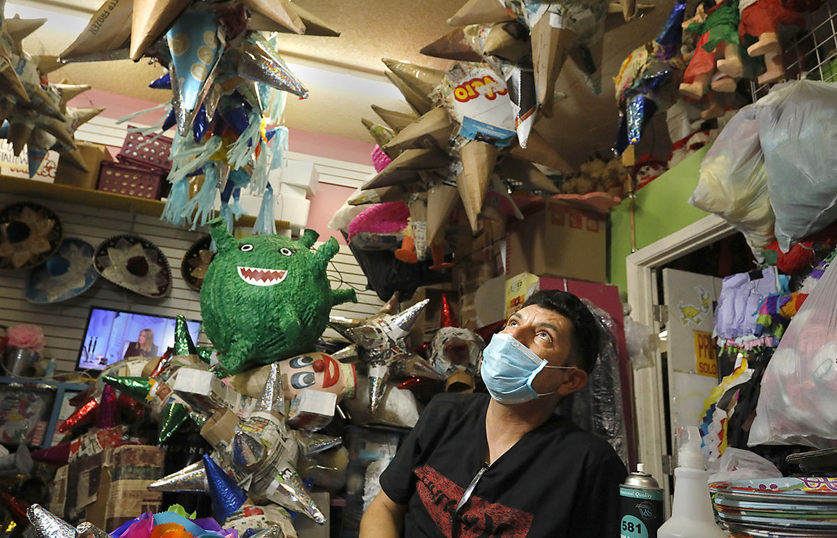 Robert Diaz had to close his family-owned business, La Casa de las Piñatas because of COVID-19 and refund customers who ordered pinatas. In June he said the pandemic had already cost him $30,000. : Year in Pictures 2020 : Corporate and Event Photographer