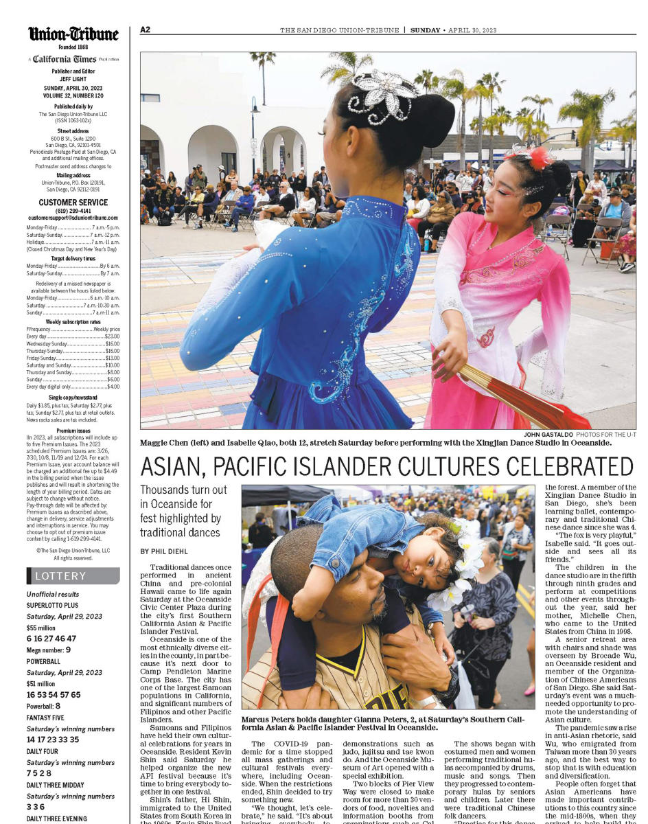As seen in The San Diego Union-Tribune newspaper, San Diego's only daily newspaper.  : In Print : Corporate and Event Photographer