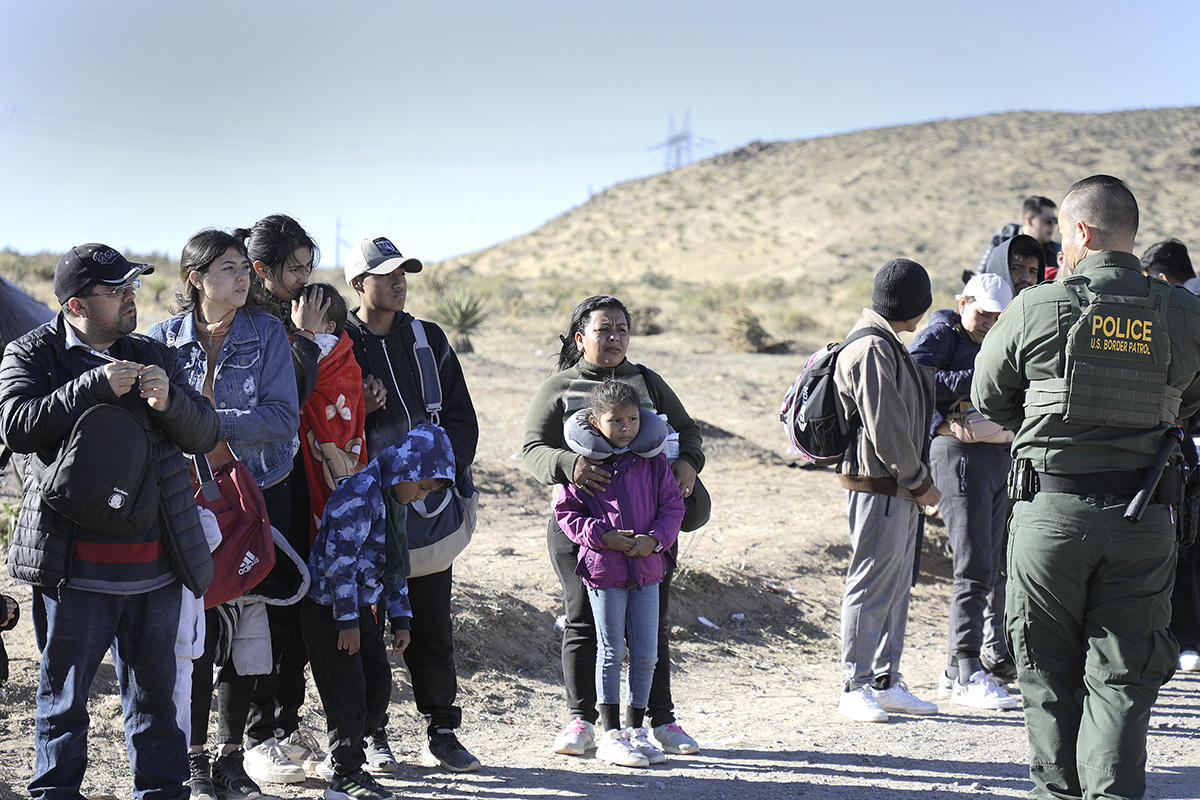 Temporary migrant camp, Jacumba, California, November 2023