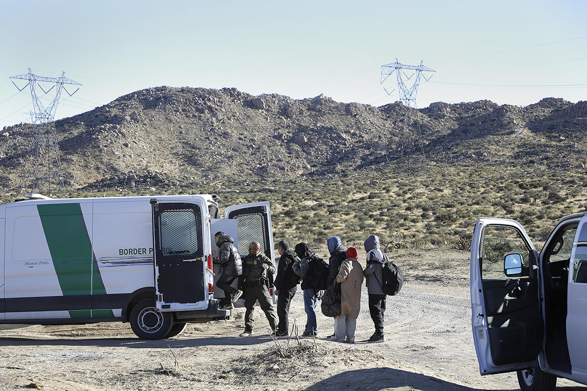 Temporary migrant camp, Jacumba, California, November 2023